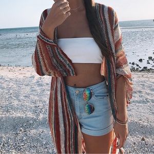 Colored Stripe Cardigan